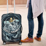 Egypt Nun and Naunet Luggage Cover Primordial Water Gods Cosmic Ocean Infinite Waves