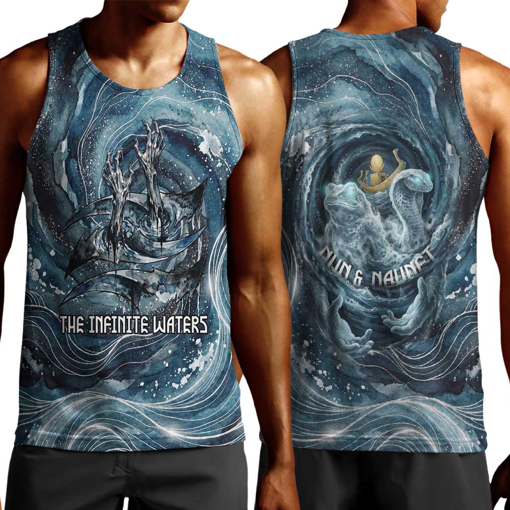Egypt Nun and Naunet Men Tank Top Primordial Water Gods Cosmic Ocean Infinite Waves