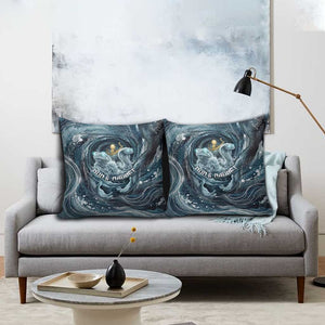 Egypt Nun and Naunet Pillow Cover Primordial Water Gods Cosmic Ocean Infinite Waves
