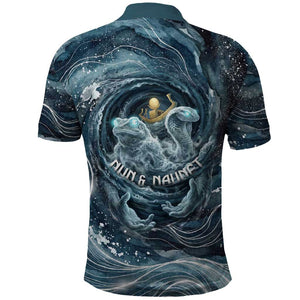 Egypt Nun and Naunet Polo Shirt Primordial Water Gods Cosmic Ocean Infinite Waves