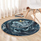 Egypt Nun and Naunet Round Carpet Primordial Water Gods Cosmic Ocean Infinite Waves