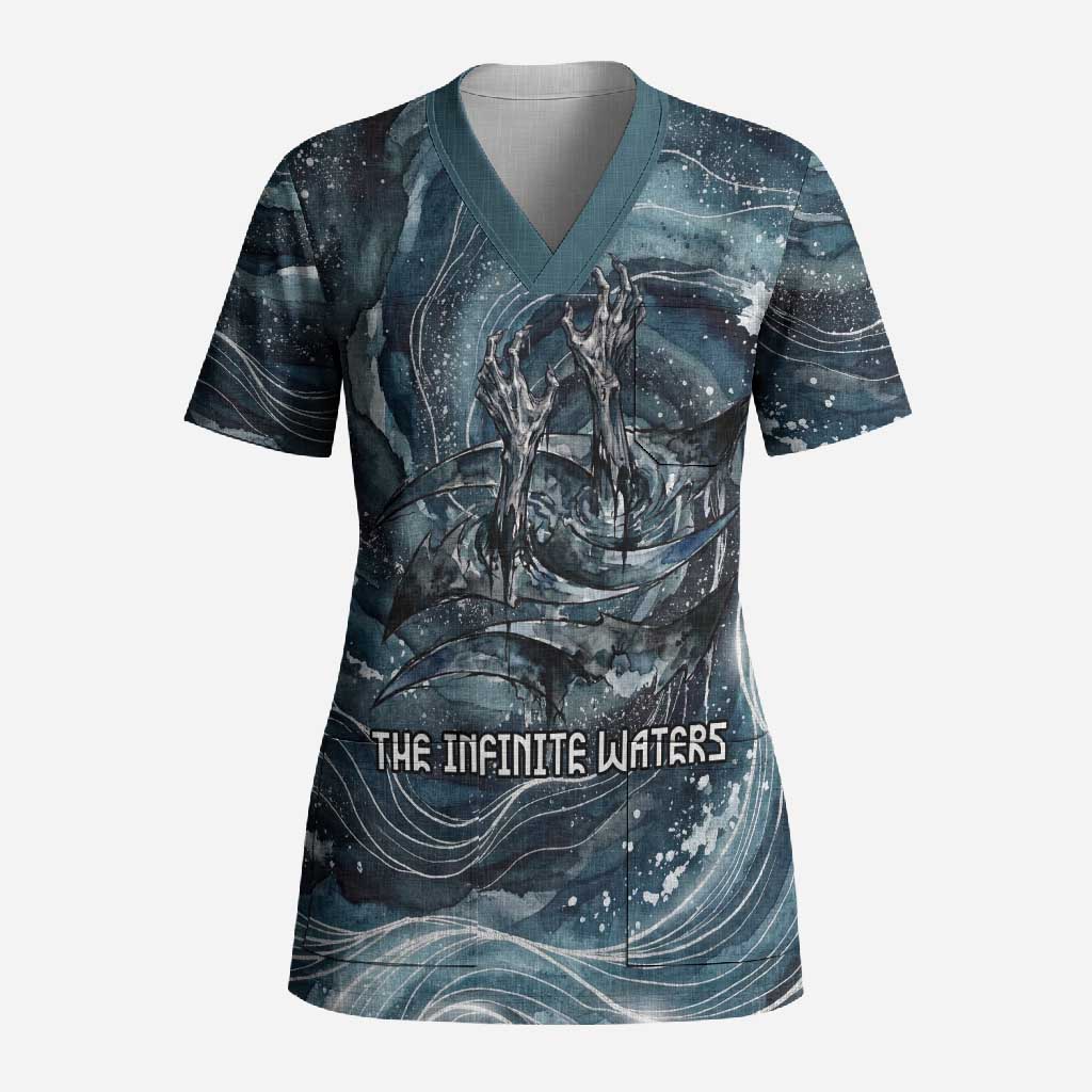Egypt Nun and Naunet Scrub Top Primordial Water Gods Cosmic Ocean Infinite Waves