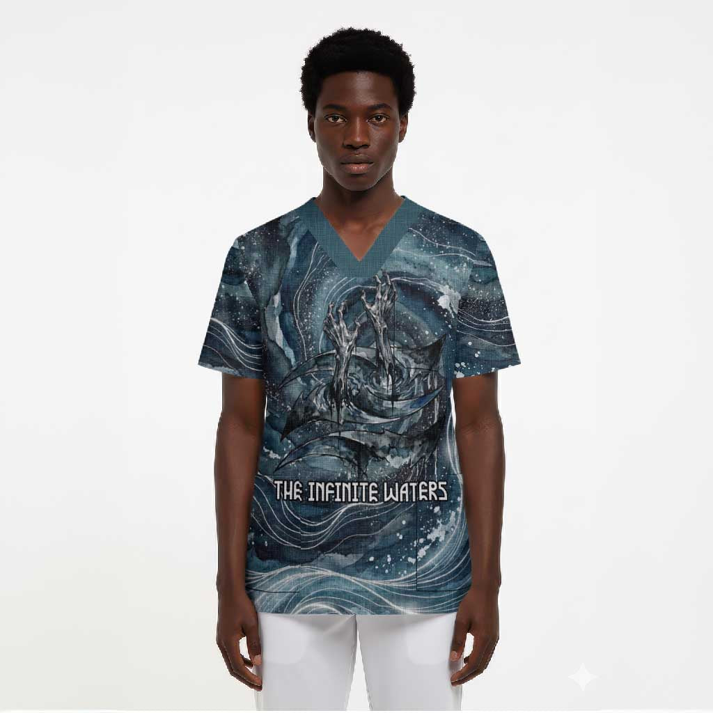 Egypt Nun and Naunet Scrub Top Primordial Water Gods Cosmic Ocean Infinite Waves