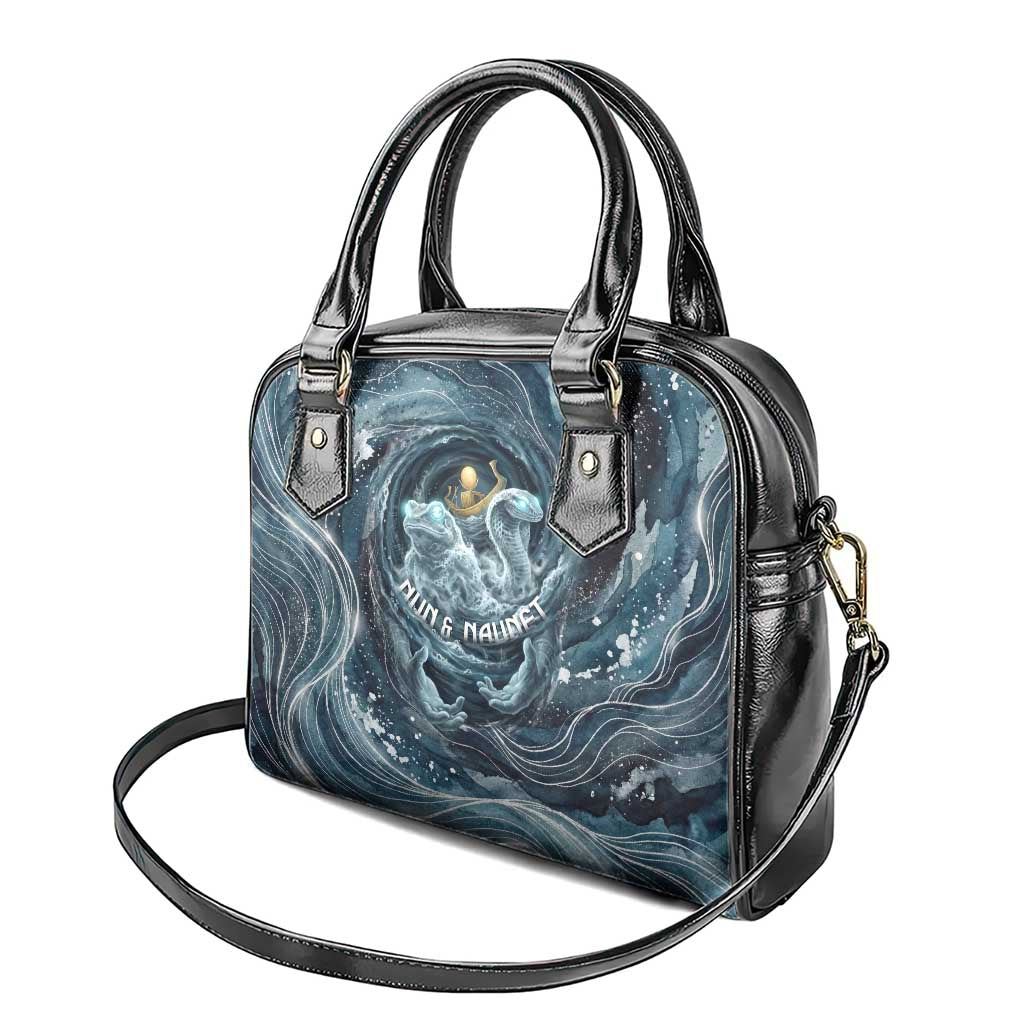 Egypt Nun and Naunet Shoulder Handbag Primordial Water Gods Cosmic Ocean Infinite Waves
