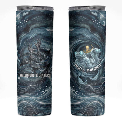 Egypt Nun and Naunet Skinny Tumbler Primordial Water Gods Cosmic Ocean Infinite Waves