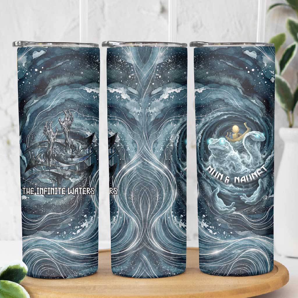 Egypt Nun and Naunet Skinny Tumbler Primordial Water Gods Cosmic Ocean Infinite Waves