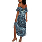 Egypt Nun and Naunet Summer Maxi Dress Primordial Water Gods Cosmic Ocean Infinite Waves