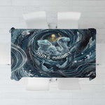 Egypt Nun and Naunet Tablecloth Primordial Water Gods Cosmic Ocean Infinite Waves