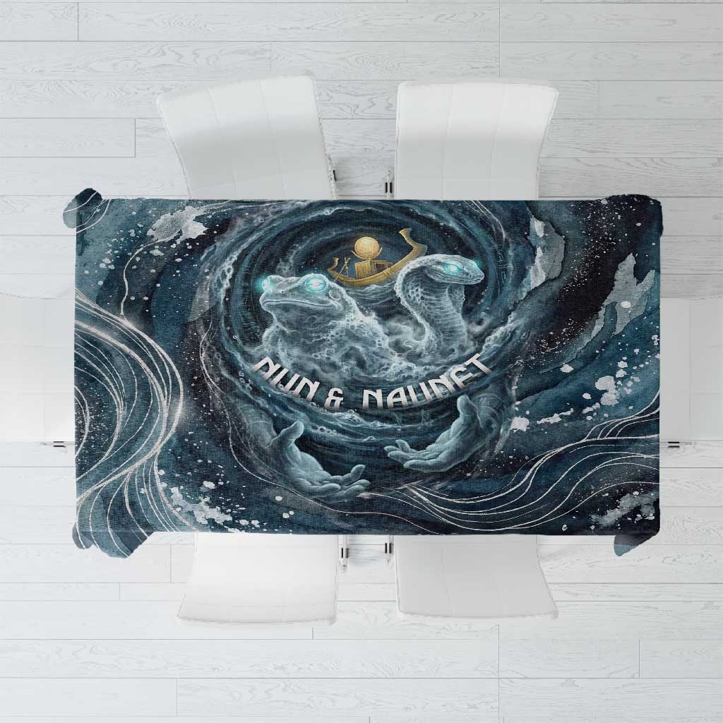 Egypt Nun and Naunet Tablecloth Primordial Water Gods Cosmic Ocean Infinite Waves
