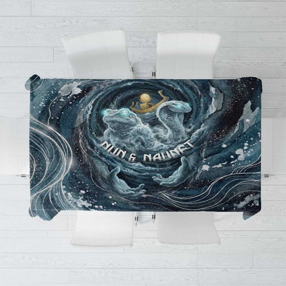 Egypt Nun and Naunet Tablecloth Primordial Water Gods Cosmic Ocean Infinite Waves