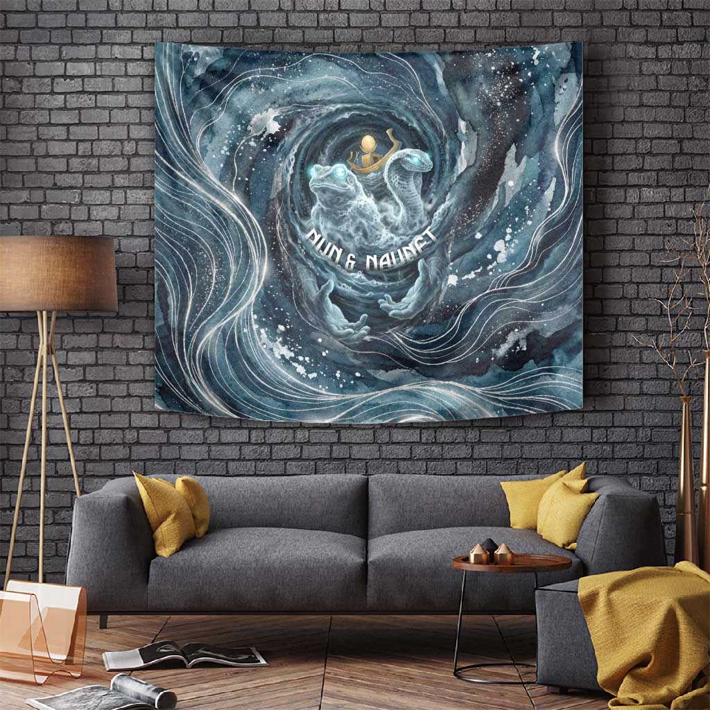 Egypt Nun and Naunet Tapestry Primordial Water Gods Cosmic Ocean Infinite Waves