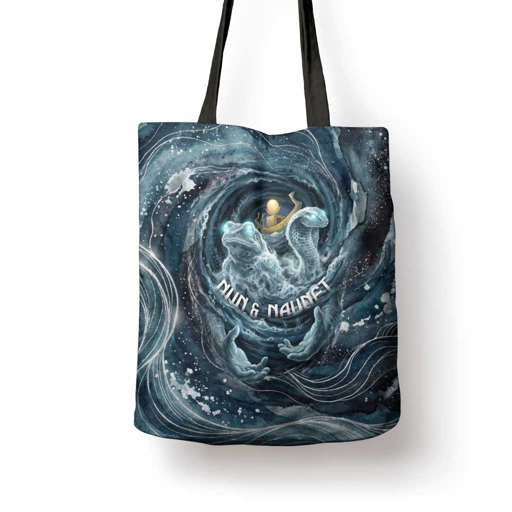 Egypt Nun and Naunet Tote Bag Primordial Water Gods Cosmic Ocean Infinite Waves