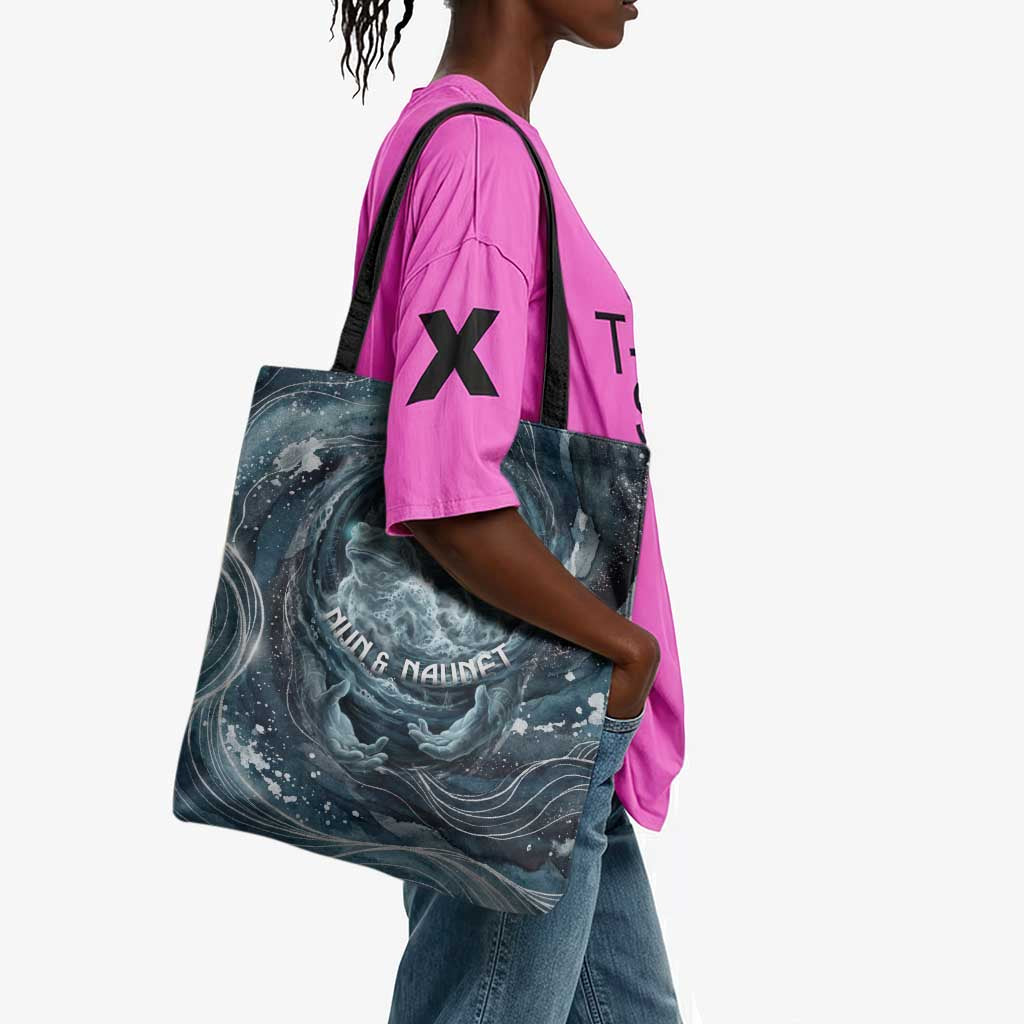 Egypt Nun and Naunet Tote Bag Primordial Water Gods Cosmic Ocean Infinite Waves