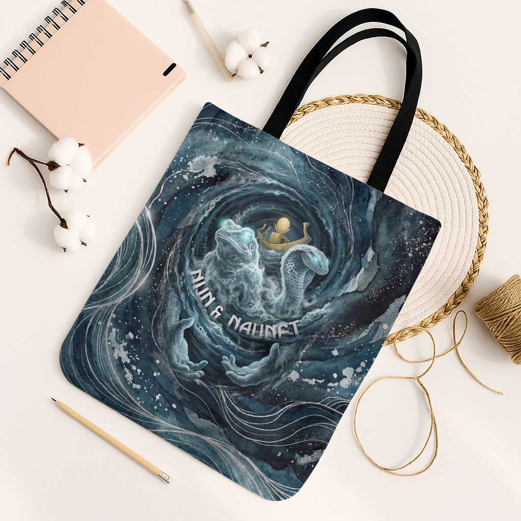 Egypt Nun and Naunet Tote Bag Primordial Water Gods Cosmic Ocean Infinite Waves