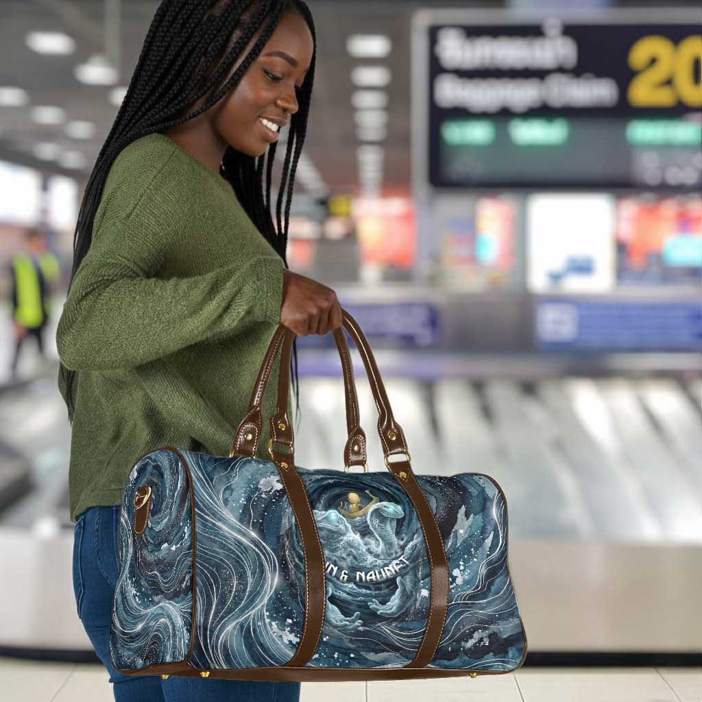Egypt Nun and Naunet Travel Bag Primordial Water Gods Cosmic Ocean Infinite Waves