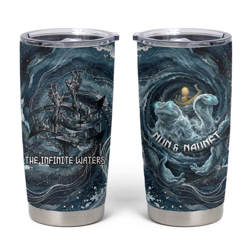 Egypt Nun and Naunet Tumbler Cup Primordial Water Gods Cosmic Ocean Infinite Waves