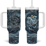 Egypt Nun and Naunet Tumbler With Handle Primordial Water Gods Cosmic Ocean Infinite Waves