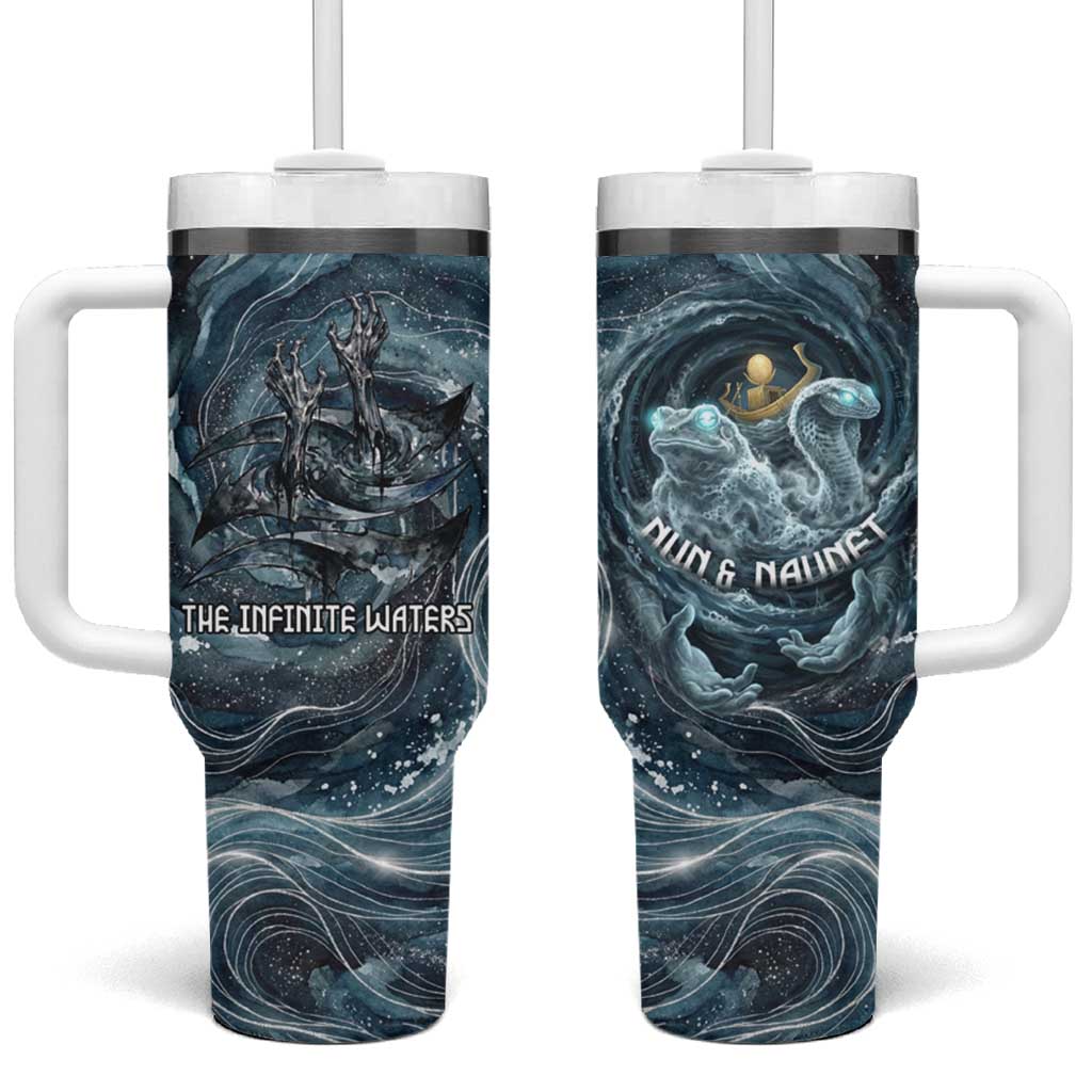 Egypt Nun and Naunet Tumbler With Handle Primordial Water Gods Cosmic Ocean Infinite Waves