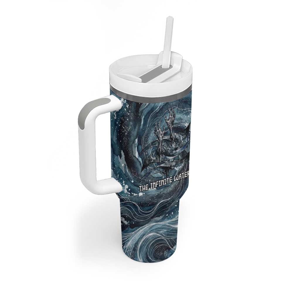 Egypt Nun and Naunet Tumbler With Handle Primordial Water Gods Cosmic Ocean Infinite Waves