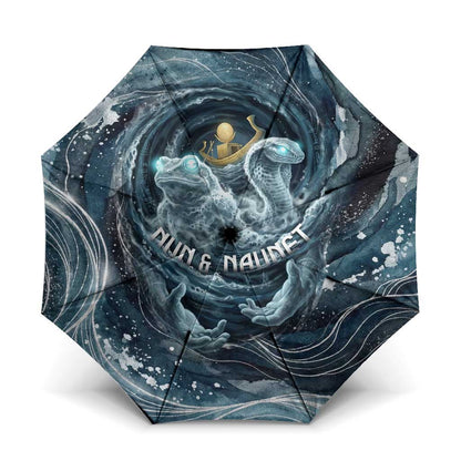 Egypt Nun and Naunet Umbrella Primordial Water Gods Cosmic Ocean Infinite Waves