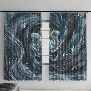 Egypt Nun and Naunet Window Curtain Primordial Water Gods Cosmic Ocean Infinite Waves