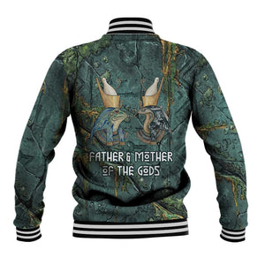 Nun and Naunet Egyptian Baseball Jacket Serpent Abyss Design Primordial Gods of Ancient Waters