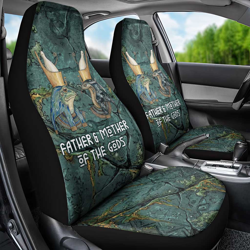 Nun and Naunet Egyptian Car Seat Cover Serpent Abyss Design Primordial Gods of Ancient Waters