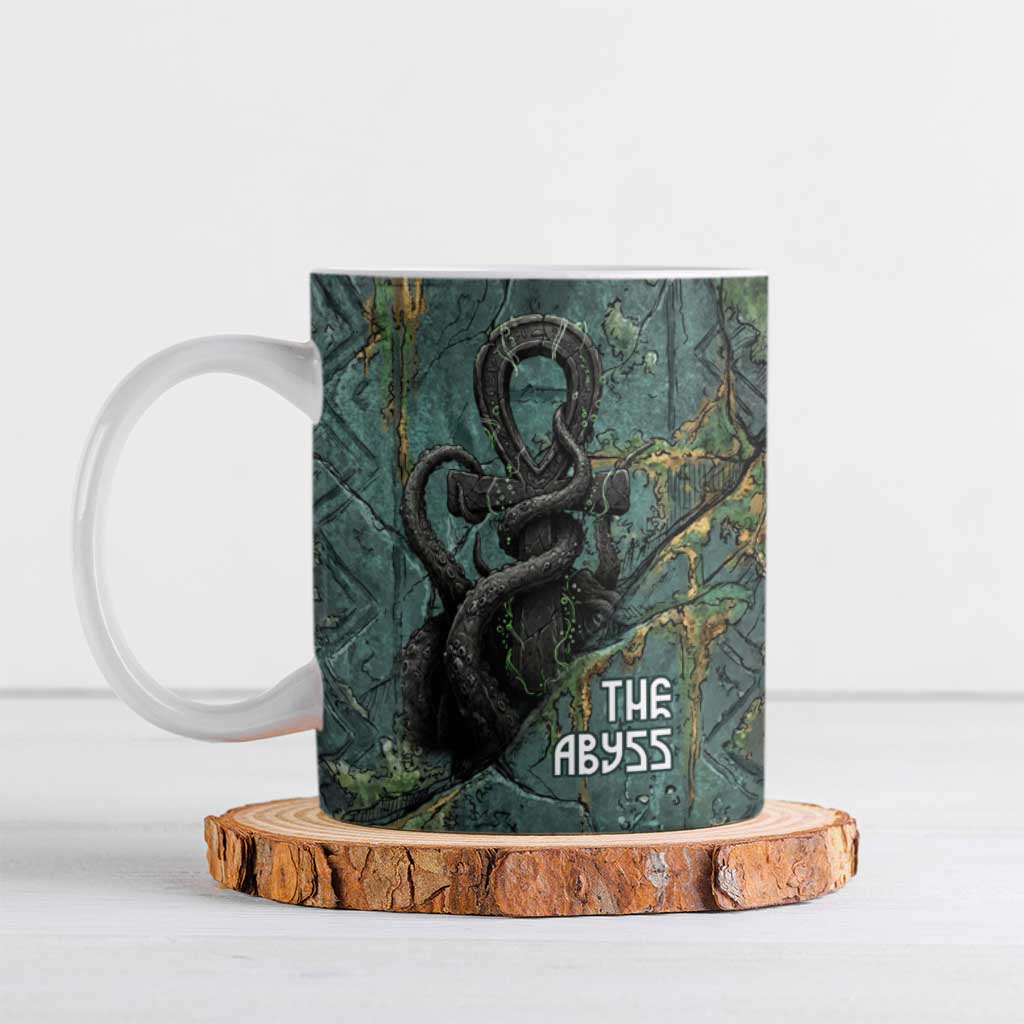 Nun and Naunet Egyptian Ceramic Mug Serpent Abyss Design Primordial Gods of Ancient Waters