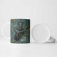 Nun and Naunet Egyptian Ceramic Mug Serpent Abyss Design Primordial Gods of Ancient Waters
