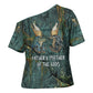 Nun and Naunet Egyptian Cross Shoulder Shirt Serpent Abyss Design Primordial Gods of Ancient Waters