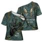 Nun and Naunet Egyptian Cross Shoulder Shirt Serpent Abyss Design Primordial Gods of Ancient Waters