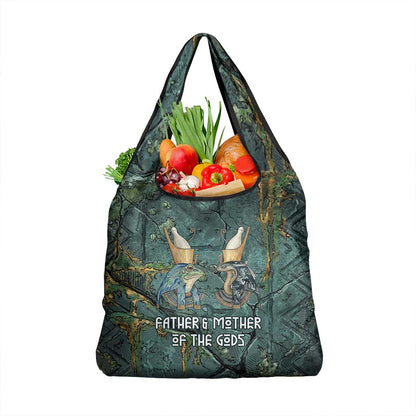 Nun and Naunet Egyptian Grocery Bag Serpent Abyss Design Primordial Gods of Ancient Waters