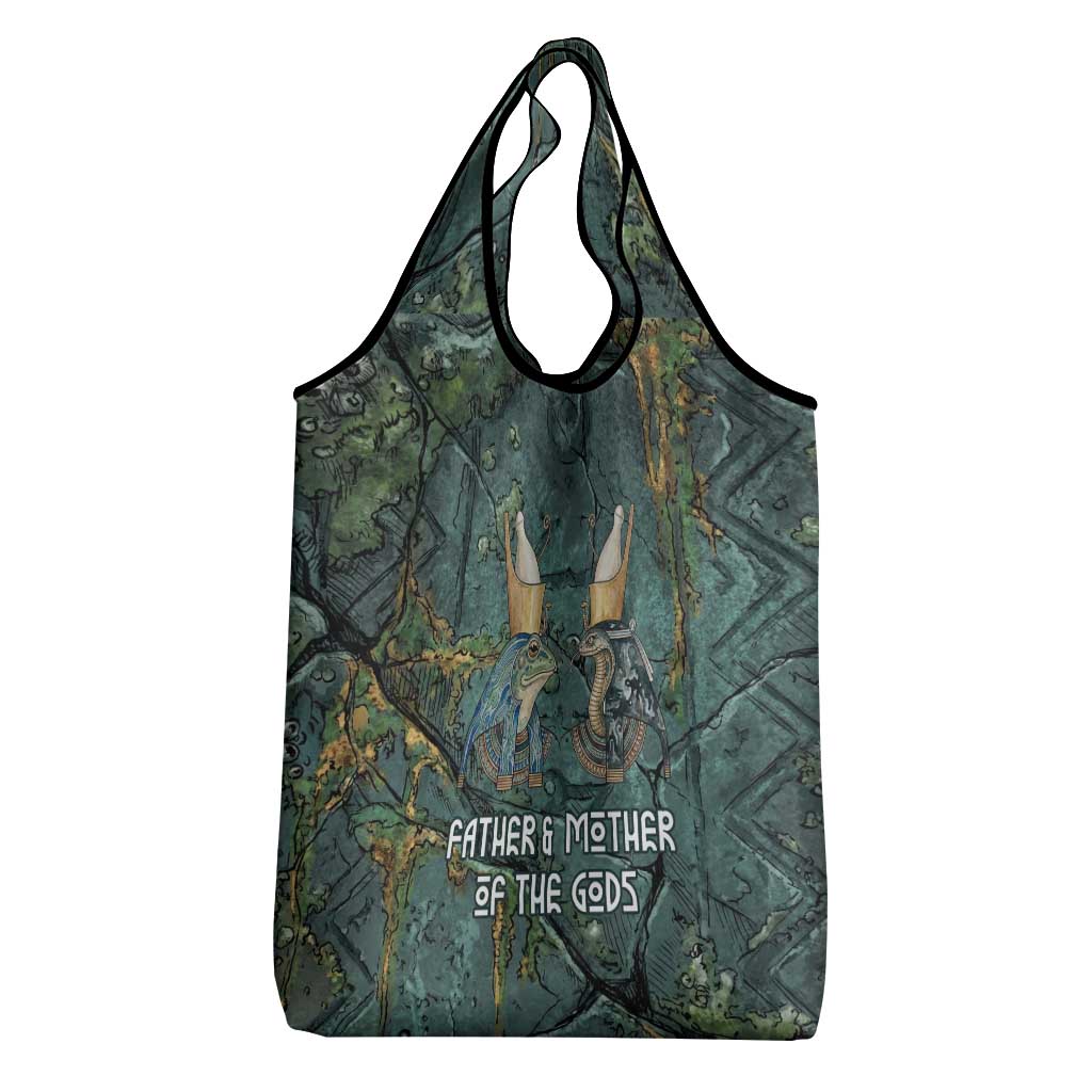 Nun and Naunet Egyptian Grocery Bag Serpent Abyss Design Primordial Gods of Ancient Waters