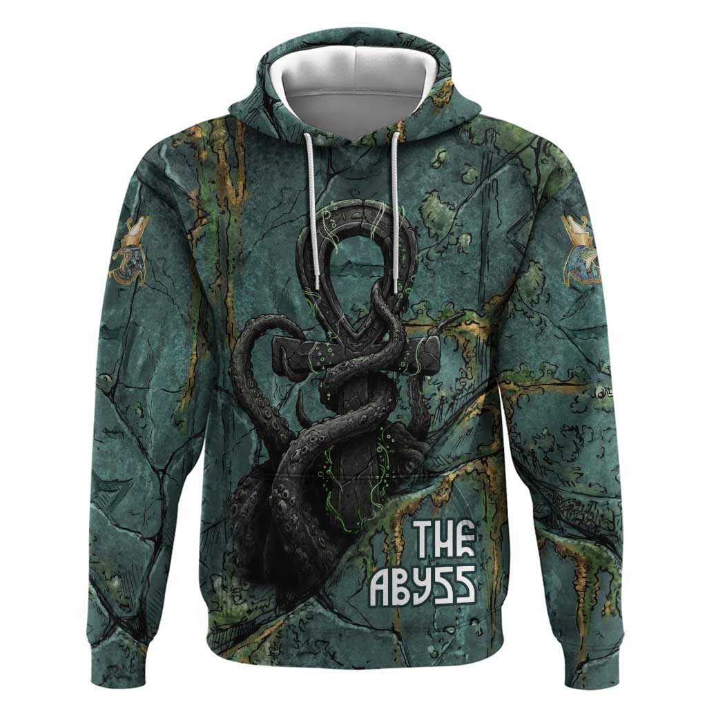 Nun and Naunet Egyptian Hoodie Serpent Abyss Design Primordial Gods of Ancient Waters