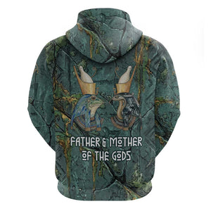 Nun and Naunet Egyptian Hoodie Serpent Abyss Design Primordial Gods of Ancient Waters