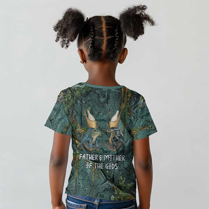 Nun and Naunet Egyptian Kid T shirt Serpent Abyss Design Primordial Gods of Ancient Waters