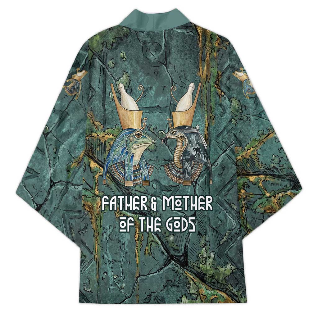 Nun and Naunet Egyptian Kimono Serpent Abyss Design Primordial Gods of Ancient Waters