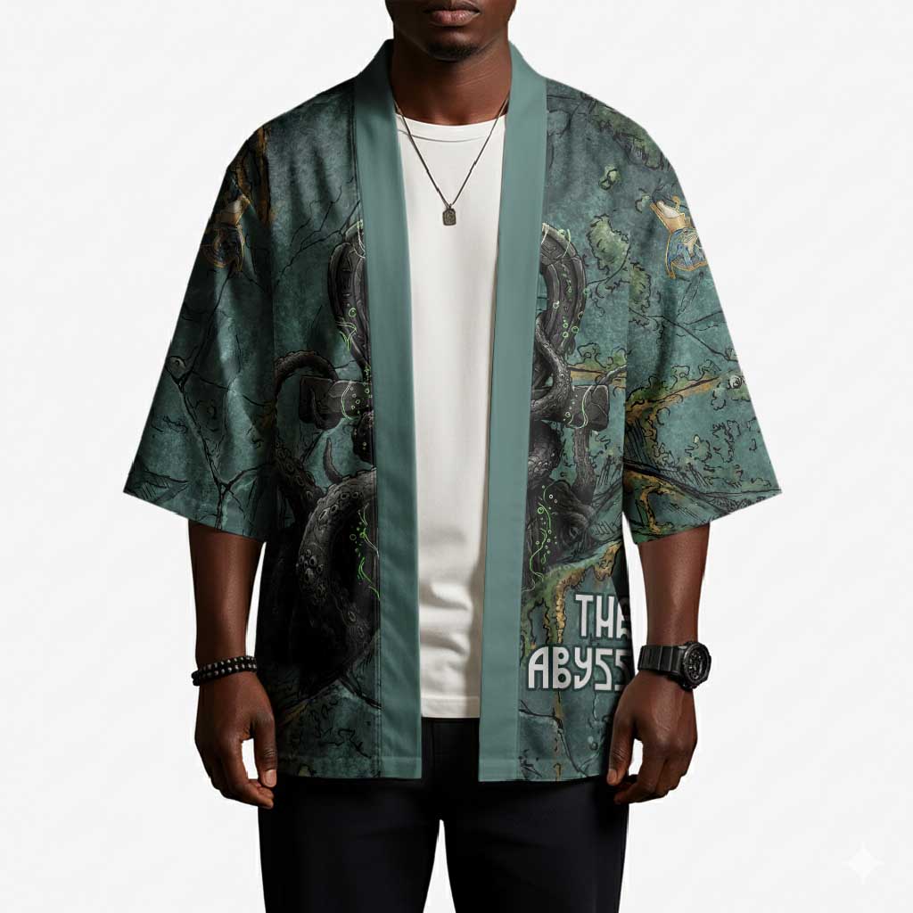 Nun and Naunet Egyptian Kimono Serpent Abyss Design Primordial Gods of Ancient Waters
