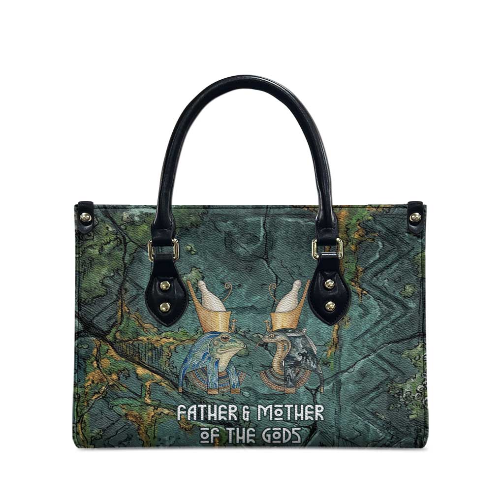 Nun and Naunet Egyptian Leather Bag Serpent Abyss Design Primordial Gods of Ancient Waters