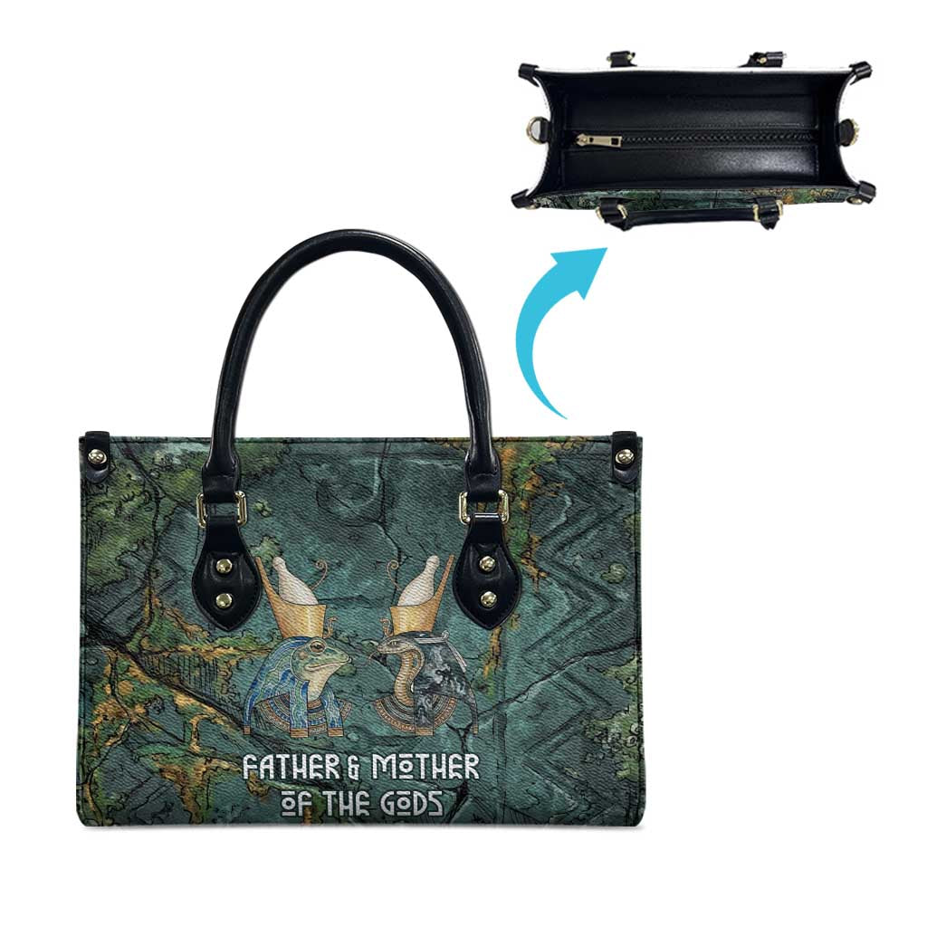 Nun and Naunet Egyptian Leather Bag Serpent Abyss Design Primordial Gods of Ancient Waters