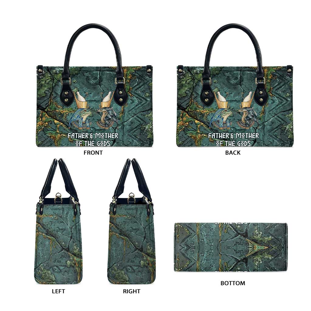 Nun and Naunet Egyptian Leather Bag Serpent Abyss Design Primordial Gods of Ancient Waters