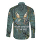 Nun and Naunet Egyptian Long Sleeve Button Shirt Serpent Abyss Design Primordial Gods of Ancient Waters