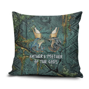 Nun and Naunet Egyptian Pillow Cover Serpent Abyss Design Primordial Gods of Ancient Waters