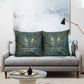 Nun and Naunet Egyptian Pillow Cover Serpent Abyss Design Primordial Gods of Ancient Waters