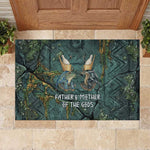 Nun and Naunet Egyptian Rubber Doormat Serpent Abyss Design Primordial Gods of Ancient Waters