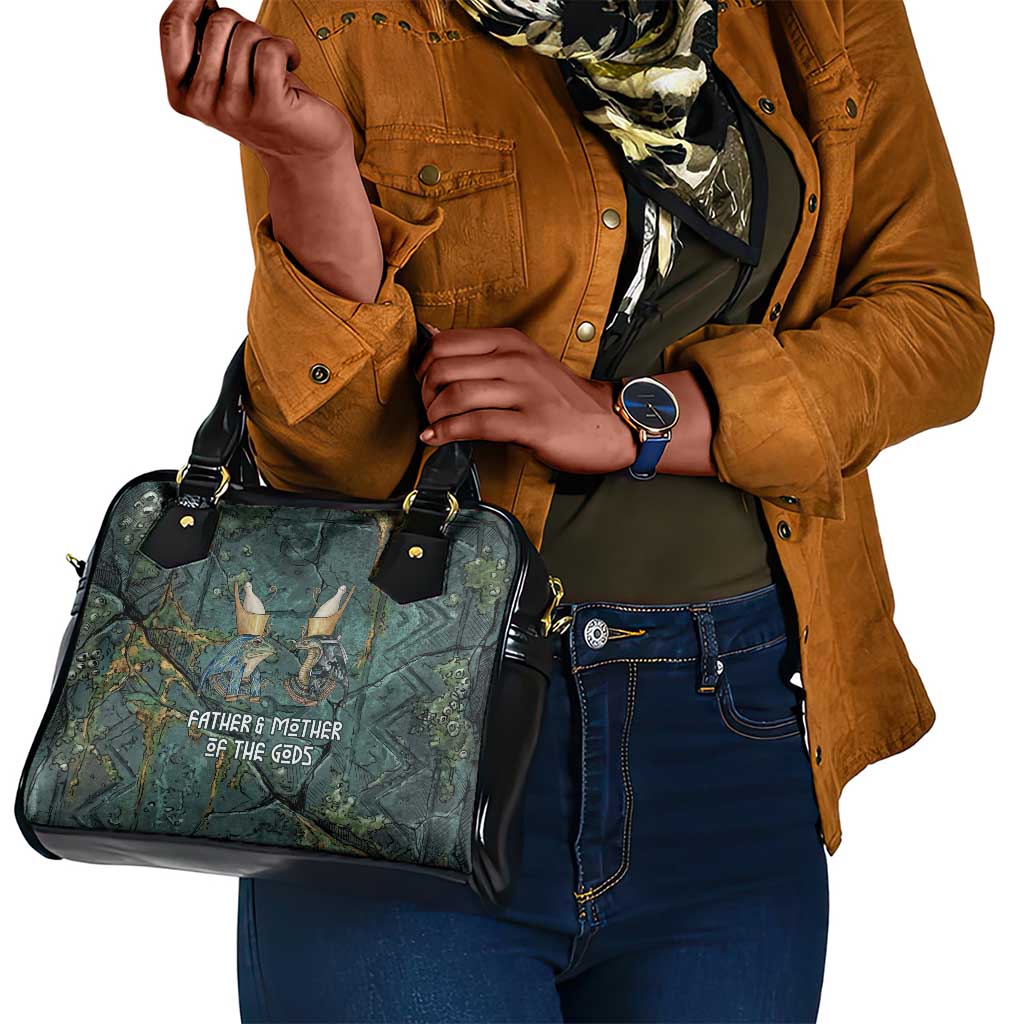 Nun and Naunet Egyptian Shoulder Handbag Serpent Abyss Design Primordial Gods of Ancient Waters