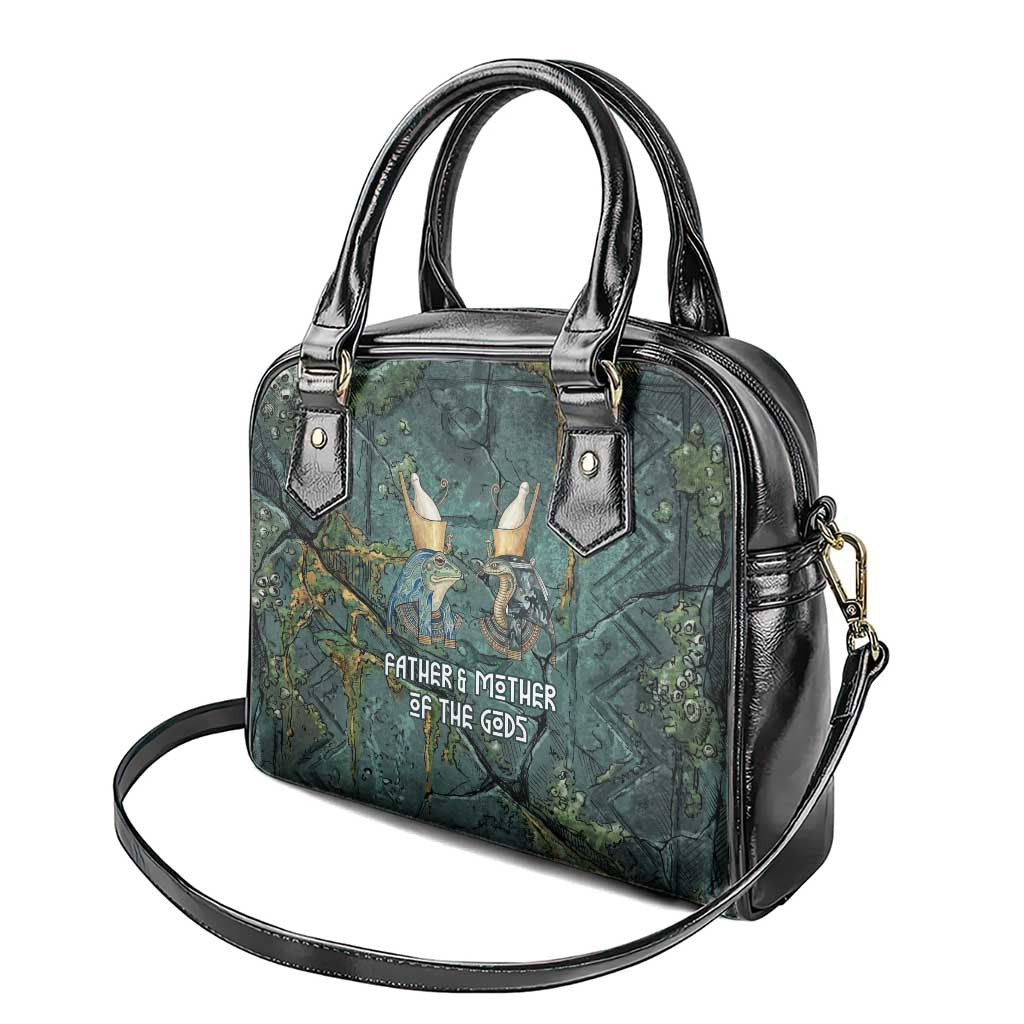 Nun and Naunet Egyptian Shoulder Handbag Serpent Abyss Design Primordial Gods of Ancient Waters