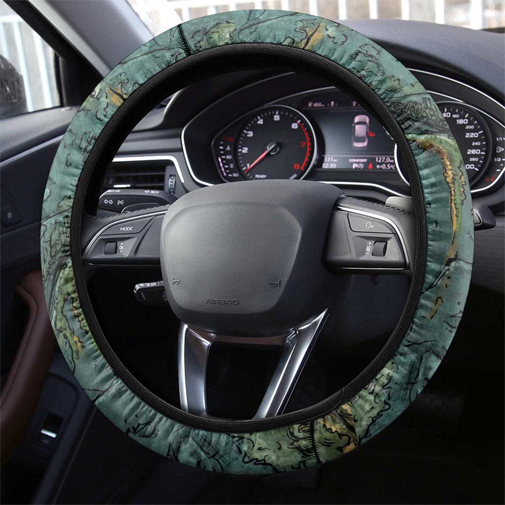 Nun and Naunet Egyptian Steering Wheel Cover Serpent Abyss Design Primordial Gods of Ancient Waters