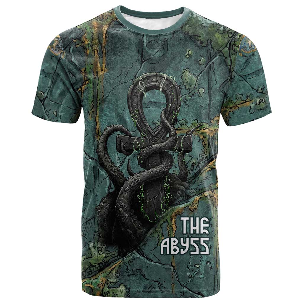 Nun and Naunet Egyptian T shirt Serpent Abyss Design Primordial Gods of Ancient Waters