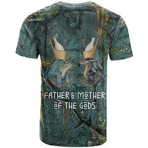 Nun and Naunet Egyptian T shirt Serpent Abyss Design Primordial Gods of Ancient Waters